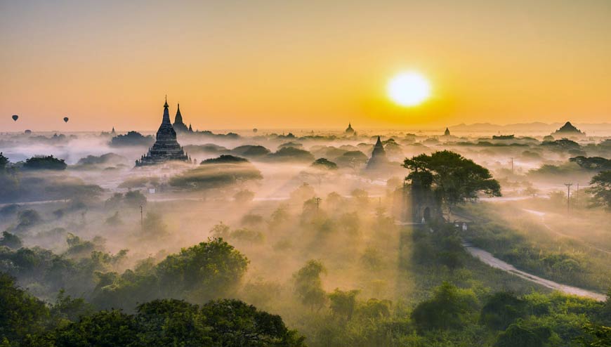 Sunrise in Bagan, Myanmar