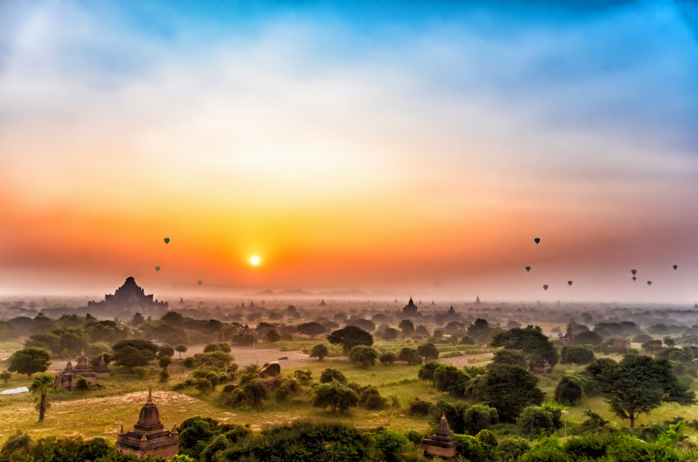 Sunset in Bagan, Myanmar